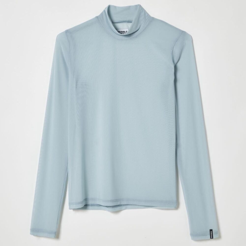 NWT BOBBLEHAUS x Urban Outfitters Mesh Long Sleeve Top | Unisex M | Powder Blue